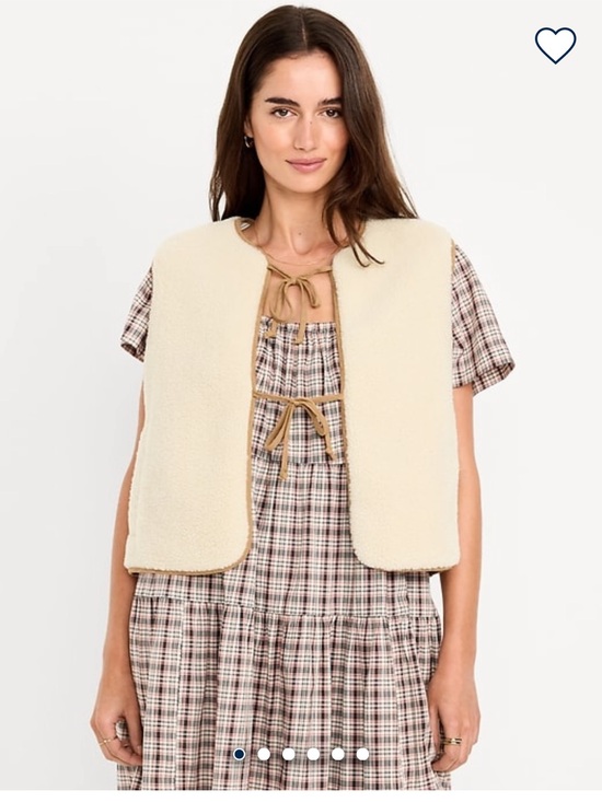 Old Navy Jackets & Blazers - Old Navy Cream Sherpa Open-Front Vest